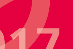 Titelbild Jahresbericht 2017 Rot mit der Zahl 17